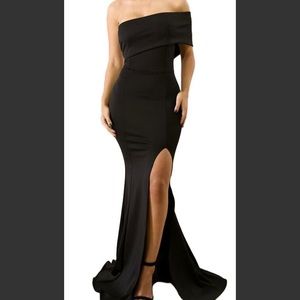 Elegant Black Floor Length Dress